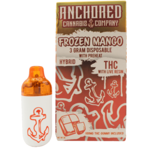 Anchored 3 Gram THCA Vape – Frozen Mango