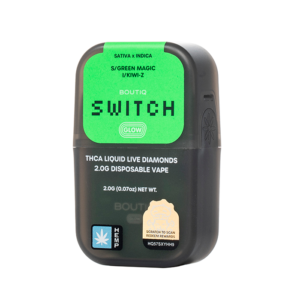 Boutiq_switch_V4_thca_disposable vape_2g - Green Magic + Kiwi Z (Glow Edition)